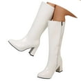 thumbnail image 3 of Women's Mid-Calf Boots with Heel Side Zipper Design for Comfort Walking and Versatile Outdoor Wear, 3 of 9