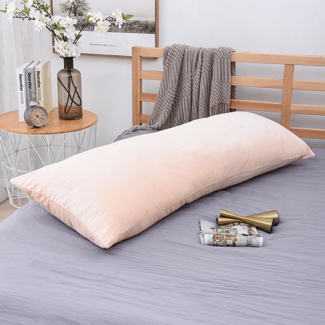 Baosity Bed Sleep Long Body Pillow Case Cover Velvet Protector Zipper Pillowcase Skin