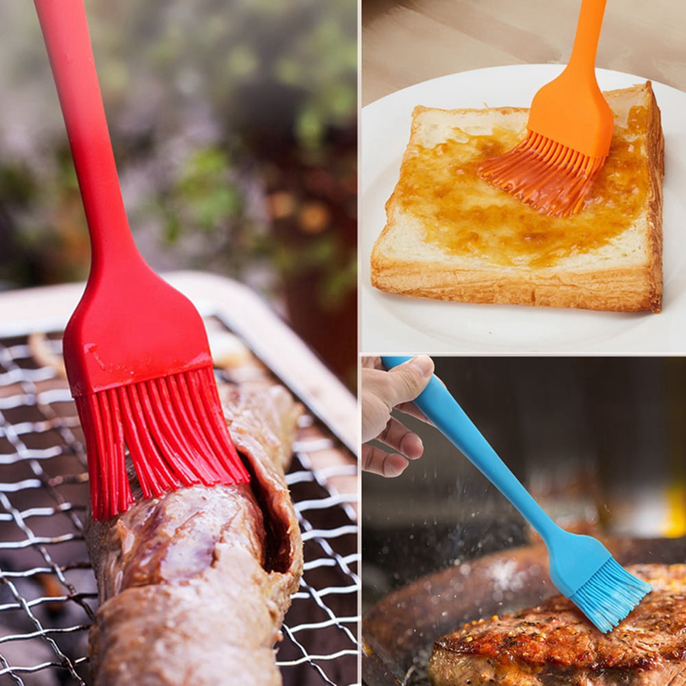 iPstyle Basting Brush Silicone Pastry Baking Brush BBQ Sauce Marinade Meat Glazing Oil Brush Heat Resistant , Kitchen Cooking Baste Pastries Cakes Meat