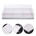 thumbnail image 4 of 5 cajas transparentes para donuts, ideales para repostería. Cajas con compartimentos para pasteles, galletas y otros productos., 4 of 7