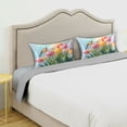 thumbnail image 5 of Haosy Satin Pillowcase for Hair and Skin Standard Cooling Silk Pillow Case with Envelope Closure Watercolor Bird Tulip 20"x26", 5 of 9