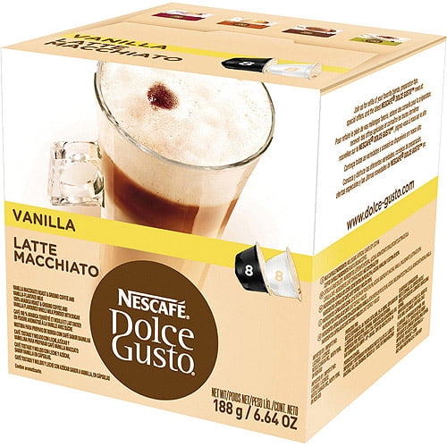 Nescafe Dolce Gusto Vanilla Coffee Capsules, Latte Macchiato, 3 x 16