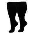 thumbnail image 3 of FASHOFT Compression Socks For Women Solid Color Plus Size Thigh High Socks Elastic Pressure Design Comfortable Long Socks For Daily Wear Travel And Leg Care Use Womens Hosiery Black, 3 of 3