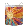 thumbnail image 2 of Creatine Quilted Fabric Storage Organizer For Home Versatile Laundry Hamper Holds Blankets Books And, 2 of 6