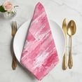 thumbnail image 2 of Pink Abstract Cloth Napkins, Vintage Geometric Gradient Oil Painting Modern Washable and Reusable Dinner Napkins Set of 8, Table Napkin for Kitchen Party Birthday Wedding Hotel Housewarming 20"x20", 2 of 9