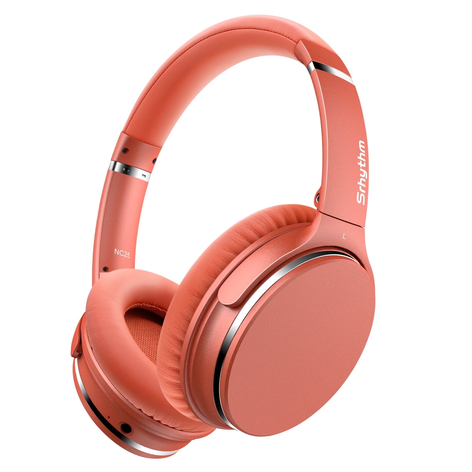Restored Srhythm NC25 Active Noise Cancelling Headphones Bluetooth 5.3,ANC Stereo Headset over-Ear with Hi-Fi,Mic,50H Playtime,Voice Assistant,Low Latency Game Mode (Refurbished)