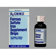 RxChoice Ferrous Sulfate Iron Supplement Drops, 50 mL