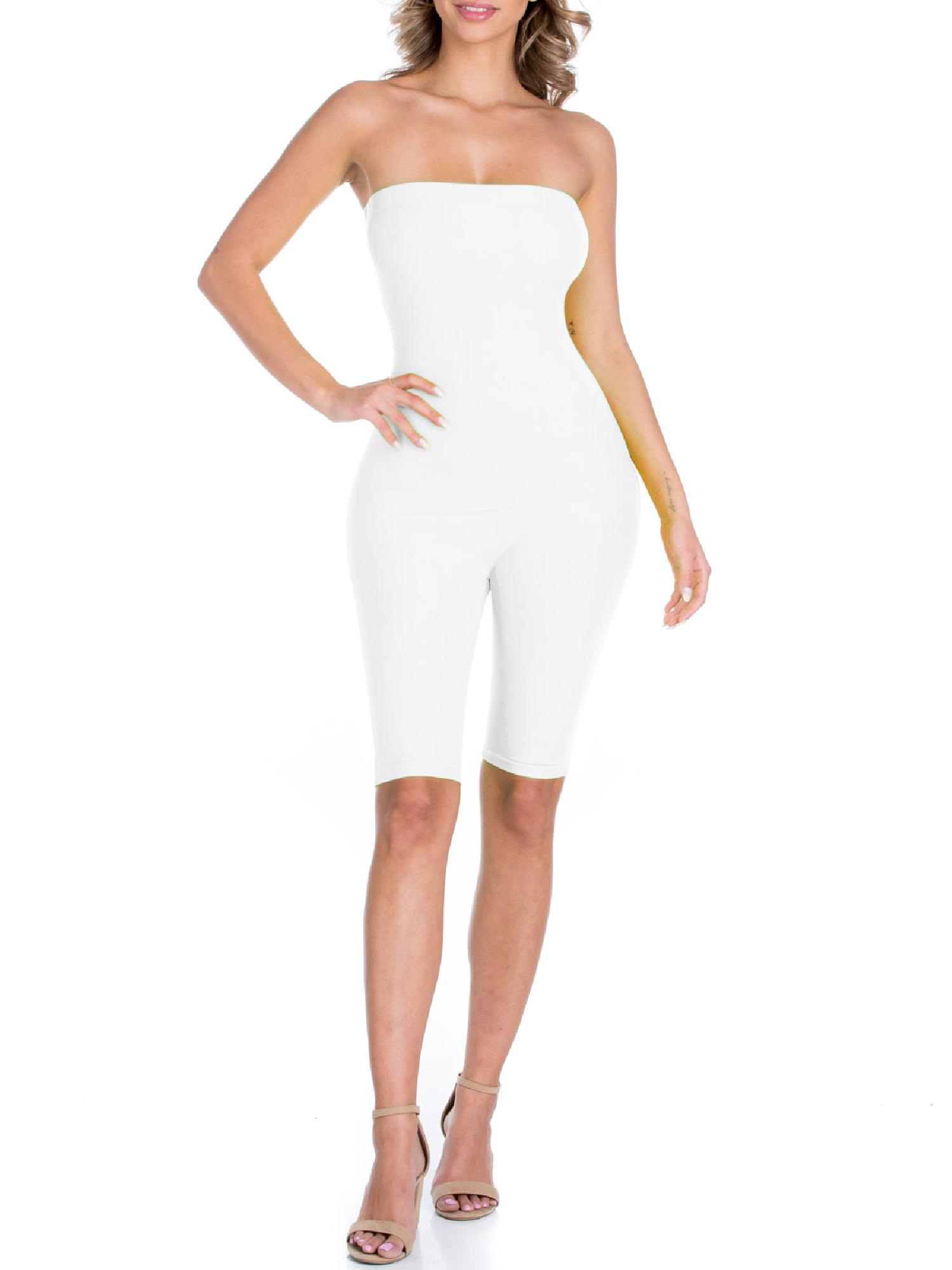 Biker Short Pant Tube Jumpsuit 