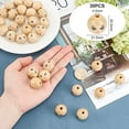 thumbnail image 2 of 30pcs Schima Wood Beads Round Spacer Ball Beads with Hole Round with Smile Face Doll Head Beads DIY Jewelry Finding Macrame Pendant Crafts (Burlywood L:21.5mm Hole: 4.5mm), 2 of 9
