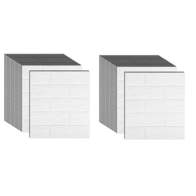 30 Piezas Etiqueta Engomada Autoadhesiva de Ladrillo 3D Papel Pintado de Espuma Impermeable DIY Habitación Cocina Techo Techo Fondo Tatuajes de Pared - A