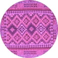 thumbnail image 1 of Ahgly Company Indoor Round Oriental Purple Traditional Area Rugs, 5' Round, 1 of 4