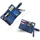 thumbnail image 5 of Cartera pequeña plegable de cuero para mujer, con RFID, ranuras para tarjetas, ventana de identificación, monedero con cremallera (azul rey), 5 of 6