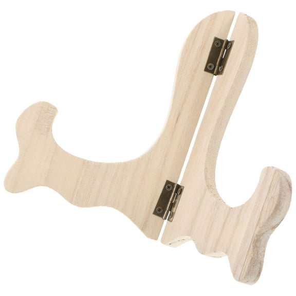 FRCOLOR Wooden Plate Holder Display Stand Decorative Easel Photo Holder Picture Frame Stand Displays Decorative Plates Artworks Posters Holder