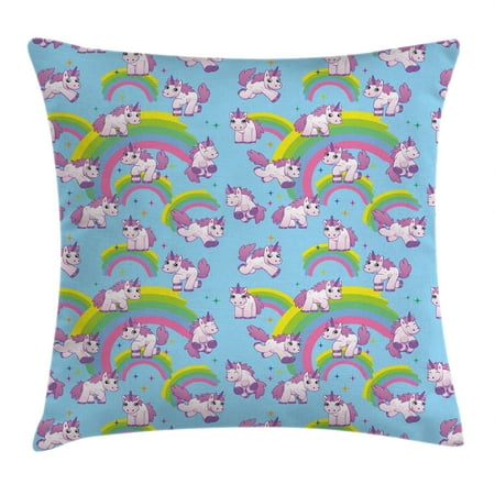 Unicorn Home And Kids Decor Throw Pillow Cushion Cover Repeating