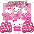 thumbnail image 2 of Hello Kitty, decoraciones para fiestas de cumpleaños, conjunto de globos de papel de aluminio para gatos de dibujos animados, regalos para niñas, suministros para Baby Shower, 2 of 5