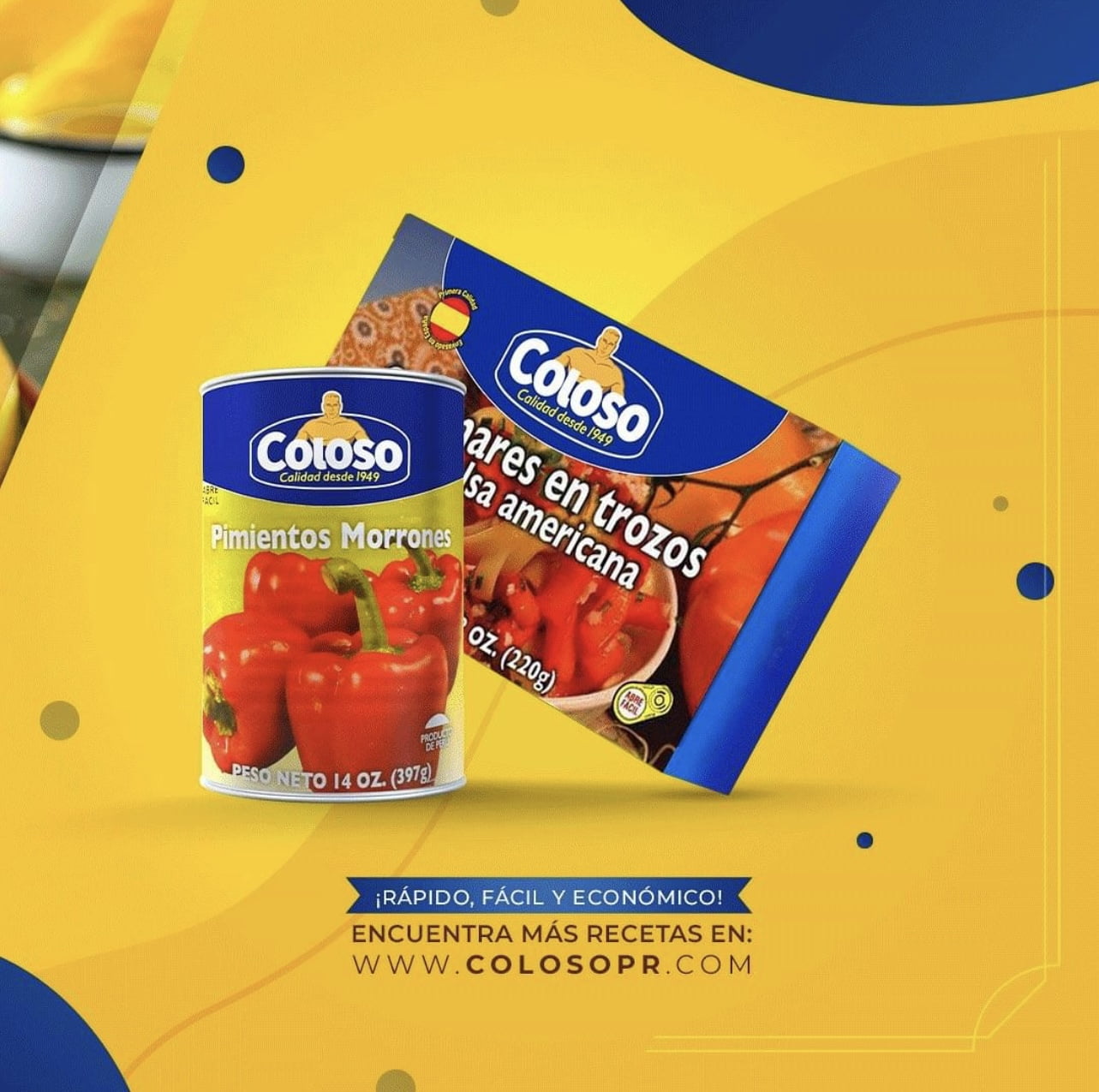 Coloso Sweet Red Peppers Pimientos Morones 7oz Canned Vegetables Without Common Allergens