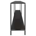 thumbnail image 2 of vidaXL Table Console Noire 180x35x75,5 cm Verre Trempé, 2 of 5