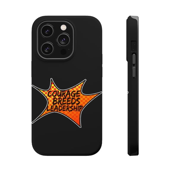 DistinctInk Tough Case for Apple iPhone 15 PRO (6.1" Screen), Compatible with MagSafe Charging - Couarge Breeds Leadership