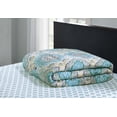 thumbnail image 3 of Mainstays Teal Paisley 8 Piece Bed in a Bag Comforter Set With Sheets, Full, 3 of 7