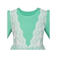 thumbnail image 4 of Girls Dress Turquoise Long Sleeve Lace 2-in-1 Princess Tutu 5, 4 of 7
