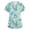 Blue, variant on Scrub Shirts for Women Relaxed Fit Scrub Tops Loose Fit V Neck Short Sleeve Nurse Shirts