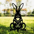 thumbnail image 2 of Zmeidao Bunny Decorative Garden Stakes Black Rabbit Silhouette Outdoor Decorations Garden Statue for Lawn and Yard Decor Ornaments, 2 of 5