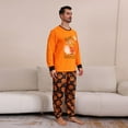 thumbnail image 4 of GYRATEDREAM Family Matching Halloween Pajamas Sets Dad/Mom/Kids Long Sleeve Happy Halloween Pumpkin Print 2 Piece Pjs Funny Sleepwear Jammies for XL(Dad) Orange, 4 of 8
