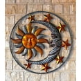 thumbnail image 3 of Large Metal Sun Moon Star Wall Art Sculpture Decor for Indoor Outdoor (17" Diameter) NEW, 3 of 6