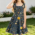 thumbnail image 5 of Grblisyd Girls Summer Dress Sleeveless Square Neck Cami Dresses Casual Fashion Floral Printed Sundress Beach Cute Outfits 4-12Y, 5 of 5
