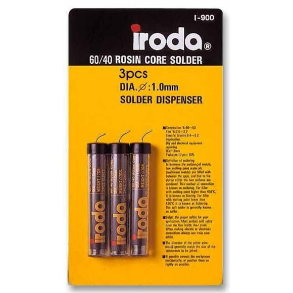 IRODA - 60/40 Distributeur de Soudure Sans Plomb de Noyau de Colophane 1,0 Mm Dia.