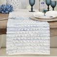 thumbnail image 3 of Saro Lifestyle Artisan Woven Stripe Diamond Table Runner, 3 of 3