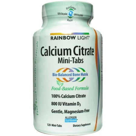 Minerals Mini - Rainbow Light 100% Calcium Citrate, Mini Tablets, 120 CT