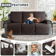 thumbnail image 6 of TAOCOCO Non-Slip Waterproof Recliner Sofa Covers, Washable Split Sofa Slipcovers for Reclining 3 Seater Couch, Recliner Sofa Cover with Side with Pockets Home Furniture Protectors,Chocolate, 6 of 9