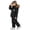 .Black, variant on Agkizg Big Girls Clothing Set Snowsuit 2 Piece Thick Puffer Jacket Bib Overalls Winter Gear Set