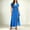 Blue, variant on Dolkfu Short Sleeve Dresses for Women Trendy V-Neck Long French Style Blue Dresses Polka Dot Retro Vintage Relaxed Fit Faux-Wrap Dresses Dark Blue,M