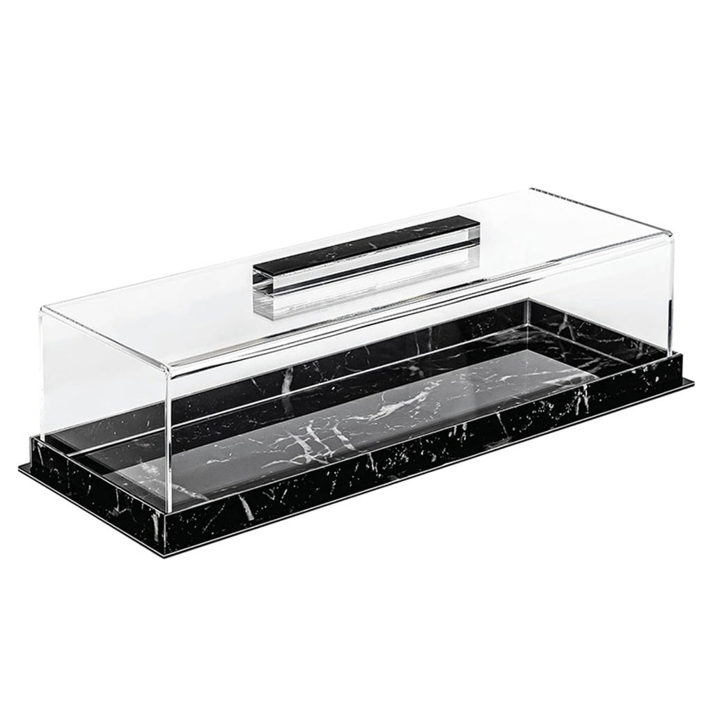 Acrylic Rectangular Cake Display Container Fashion Cake Tray with Cover