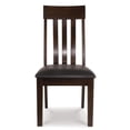 thumbnail image 2 of Signature Design by Ashley Haddigan Faux Leather Cushioned Rake Back Dining Chair, Set of 2, Dark Brown, 2 of 6