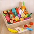 thumbnail image 2 of Children Wooden Puzzle Magnetic Vegetables Fruit Kitchen Simulation Play House Toy Cecilia Colorful Mini Toy Model Birthday Gift, 2 of 7