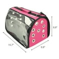 thumbnail image 3 of Small Pet Carrier for Small Dogs and Cats - Waterproof Soft Pet Travel Bag with Meshed Window - TSA Approved Pet Carrier for Cat Travel Bag - 7.9 x 13.8 x 7.9 Inch - Fuschia, 3 of 8