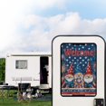 thumbnail image 2 of POLERO 26x17.3 inch RV Sun Shade Cover, Happy Gnome American Flag Window Shade Cover with UV and Privacy Protection, Fits Most RV Interior Door Windows, Half-Fold Design, 2 of 7