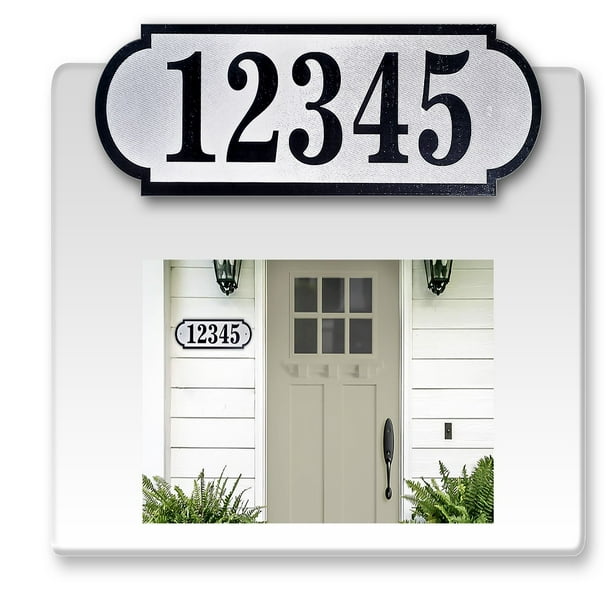 Horizontal Fancy Address Numbers for Outside, Custom, Super Reflective