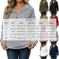 thumbnail image 3 of DailyTrove Women Cable Knit Henley Hooded Sweatshirt With Kangaroo Pocket Long Sleeve Tops, 3 of 8