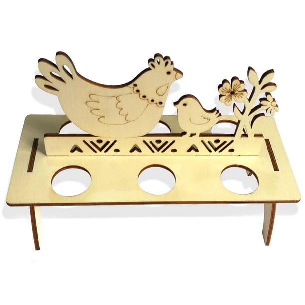 Injueey Decoración de Pascua, estante para huevos, bonita bandeja DIY, estantes reutilizables para festivales, cocina, adorno de exhibición, hogar Type3 NO3 Injueey HA028334-03