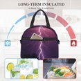 thumbnail image 4 of Balery Thunderstorm Violet Purple Bolsa de Almuerzo Impresa, Caja de Almuerzo Reutilizable, Bolsa Térmica Aislada para Almuerzo, Bolsa Antiderrames, 4 of 7