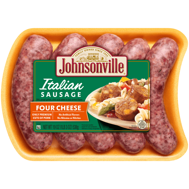 Johnsonville 4 Cheese Italian Sausages 5 Count, 19 oz