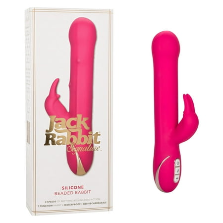 CalExotics Jack Rabbit Signature 7 Function 3 Speed Intense Beaded Silicone Rabbit Vibrator