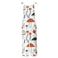 thumbnail image 4 of QATAINLAV Women's Casual Adjustable Strap Jumpsuits with Pockets Summer Lightweight Linen Bib Overalls Mushroom Print Hippie Romper Wide Leg One Piece Pants White XXL, 4 of 6