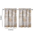 thumbnail image 4 of Vintage Gray Abstract Oil Painting Tier Cafe Curtains for Bathroom Living RV Rod Pocket Window Drapes 36 Inch 2 Panels Set 28"x36" 2 Panels Window Treatment Tiers, 4 of 4