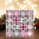 thumbnail image 3 of Juego de 44 adornos de bolas navideñas, decoración navideña, colgantes irrompibles, gotas para Plata Rosa, 3 of 6