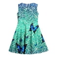 thumbnail image 5 of snilers Girls Summer Sundress Butterfly Print Sleeveless Swing A Line Dresses Beach Vacation Pleated Midi Dresses for Kids 4-14 Years, 5 of 7